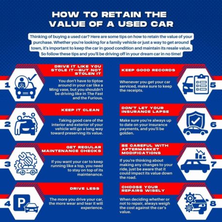 how to retain the value of a used car